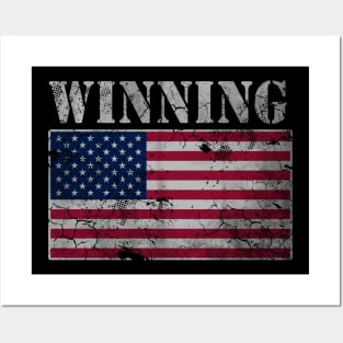 USA Winning American Flag 4th of July Independence Day Posters and Art